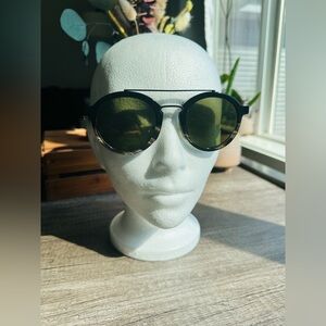 Salvatore Ferragamo dark brown Javan/green sunglasses